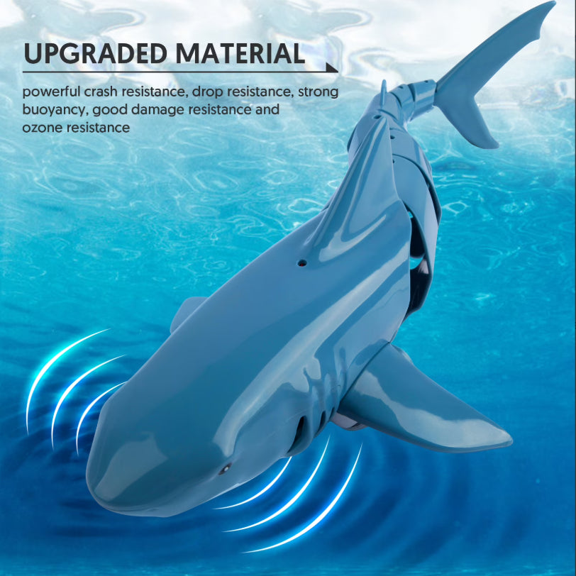2.4GHz Wireless Remote Control Shark Toy, Waterproof Rechargeable  Shark for Bathtub Pool Summer Outdoor Water Play