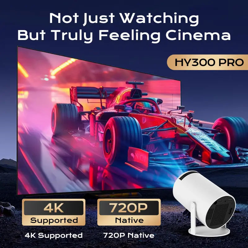 [Built-in Apps & 2026 Upgraded] Mini Projector with WiFi 6 and Bluetooth 5.4 Support 4K 1080P Auto Keystone 180° Rotatable Projector Portable Compatibile with HDMI/TV Stick/Memory Stick/Laptop
