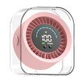 Small Portable Desk Fan, 4000mAh USB Rechargeable Mini Table Fan with 100 Speeds Turbo Airflow, 360° Adjustable, LED Display, Quiet Desktop Cooling Fans for Home Office Travel-Pink